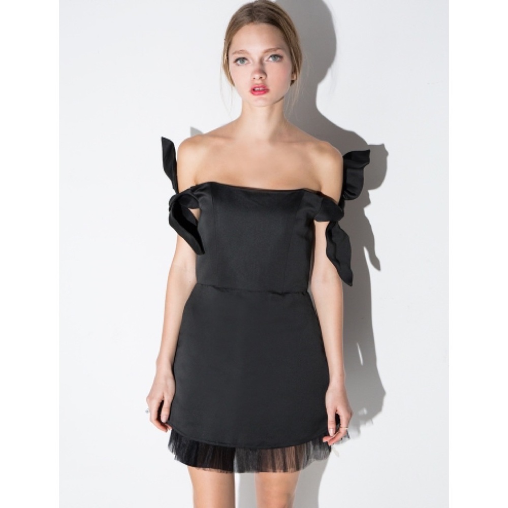 TBA to be adored Strapless Black Mini Dress